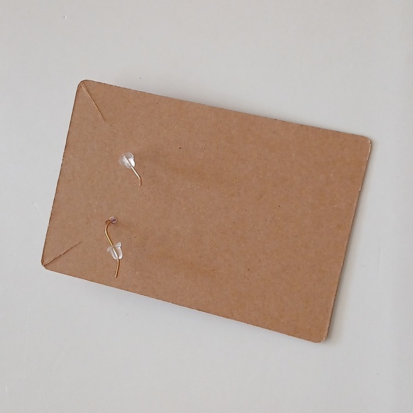 Fashion Jewelry Gold and Lavender Smiley Earrings - Picture 3 of 3